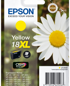 SINGLEPACK YELLOW 18XL CLARIA HOME INK