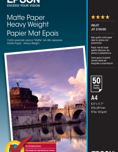 MATTE PAPER HEAVY WEIGHT A4 50 SHEETS