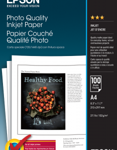 PHOTO QUALITY INKJET PAPER A4 100 SHEETS