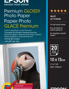 PREMIUM GLOSSY PHOTO PAPER 10X15CM 20 SHEETS